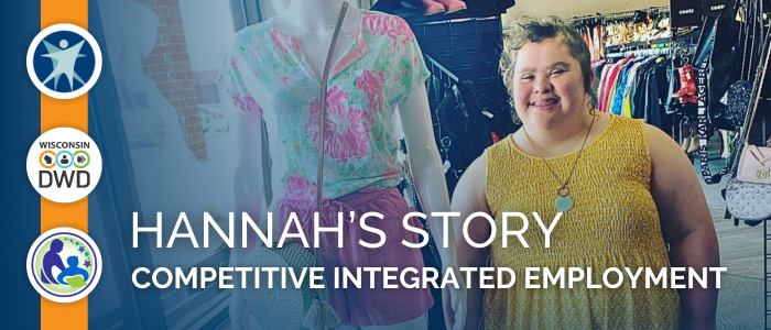 Hannah at the Clothes Mentor; one of her three jobs